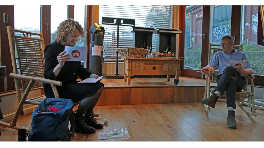 Still from Whitley Awards 2020: LIVE!, event film for Creative UK - Floating Harbour film production