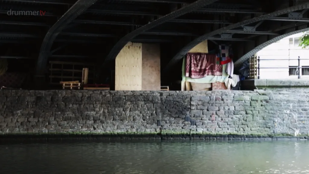 Still from Where Am I Sleeping Tonight? film - Floating Harbour film production
