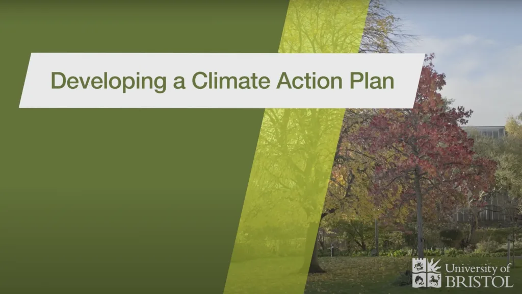 Still from Developing a Climate Action Plan, film for University Of Bristol - Floating Harbour film production