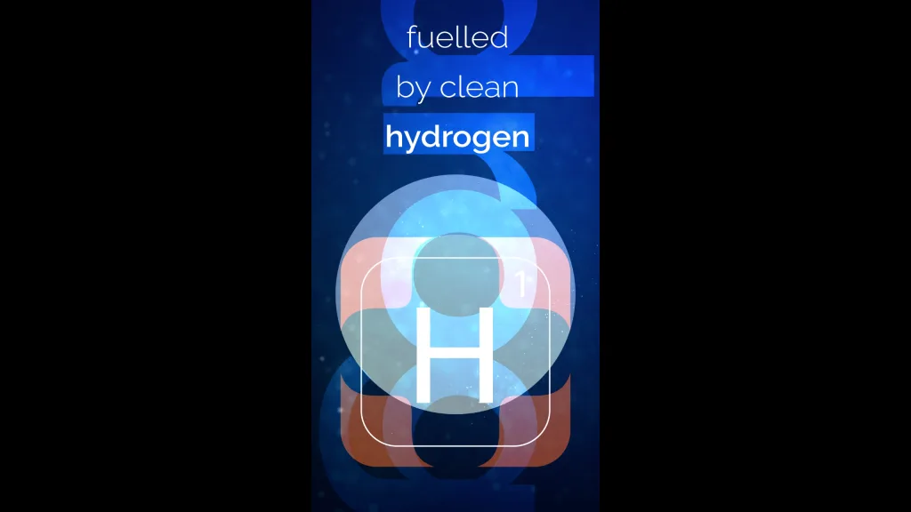 Still from ZeroAvia Event Screen Graphics event film - Floating Harbour film production