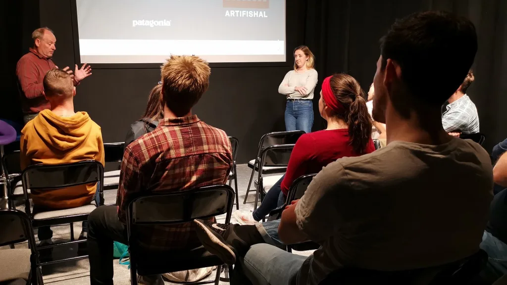 Film screening at floating Harbour artifishal