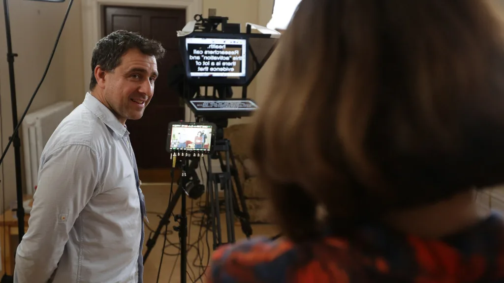 Still from Living Well With Cancer, film for Penny Brohn UK - Floating Harbour film production