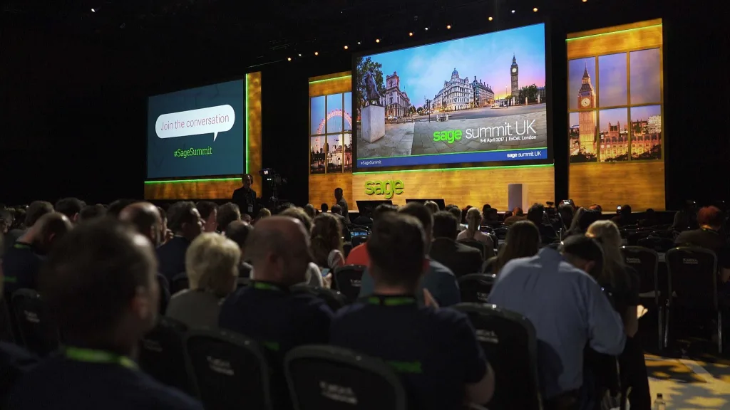 Still from Sage Summit 2017 event film - Floating Harbour film production