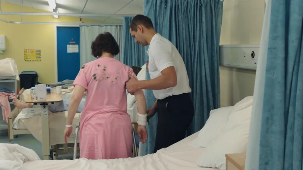 Still from Infection Control, training film for University Of Birmingham - Floating Harbour film production