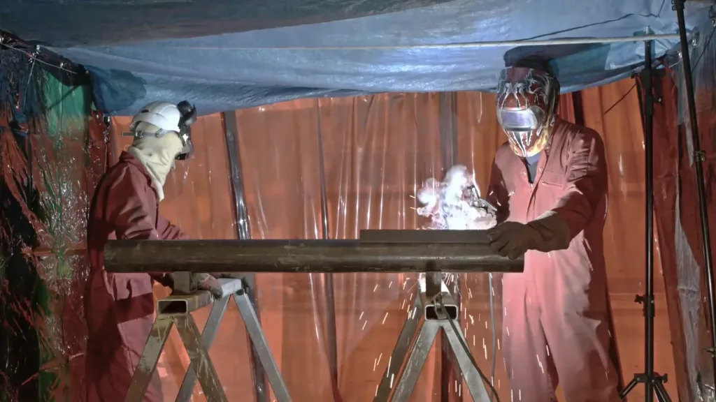 Petrofac welding incident reconstruction by floating harbour - dramatic reconstruction - training and learning films