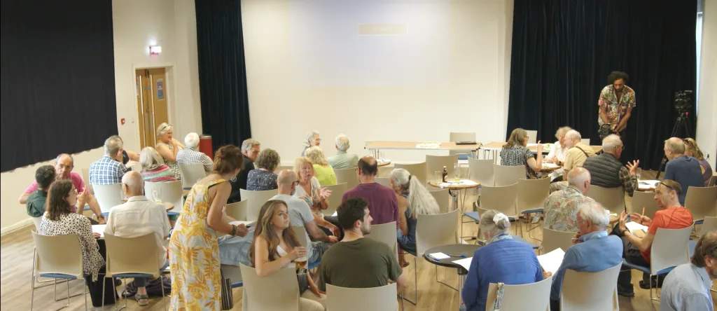 Retrofit West project — wide shot of sustainable housing retrofit event presentation