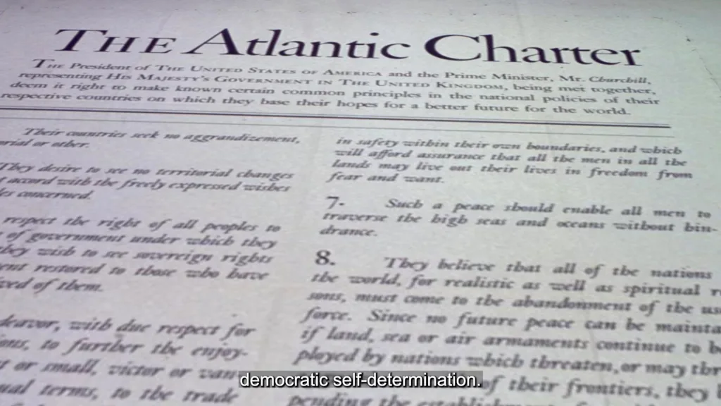 Still from Atlantic Charter, film for WECA - Floating Harbour film production