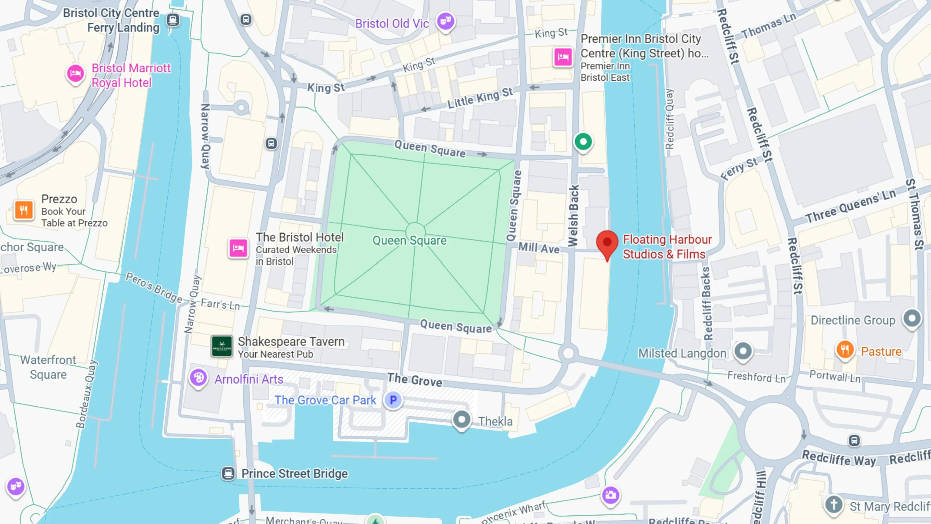 Map of Floating Harbour studios