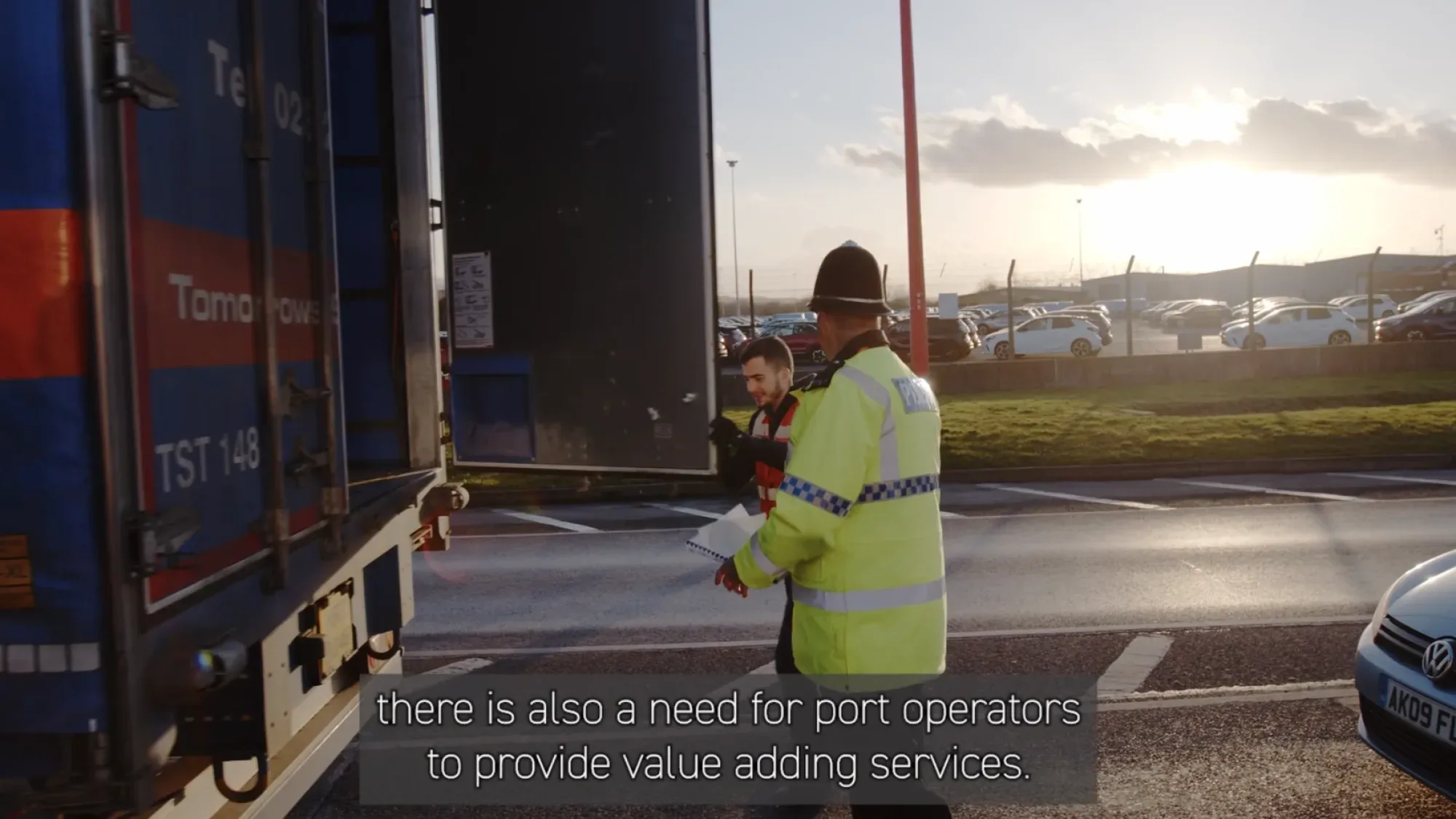 Still from 5G Logistics, film for WECA - Floating Harbour film production