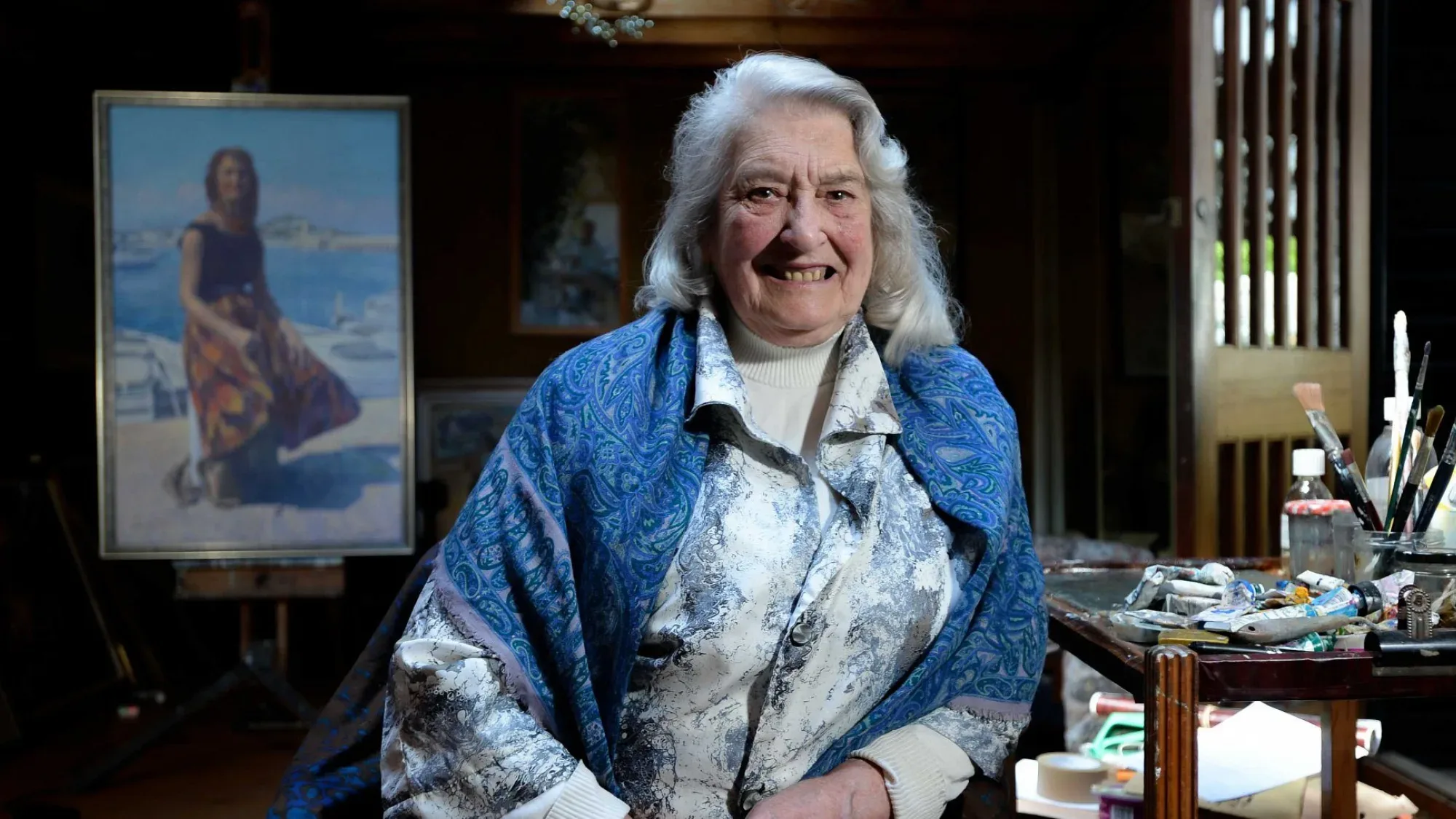 Still from Les Peintures documentary - Floating Harbour film production