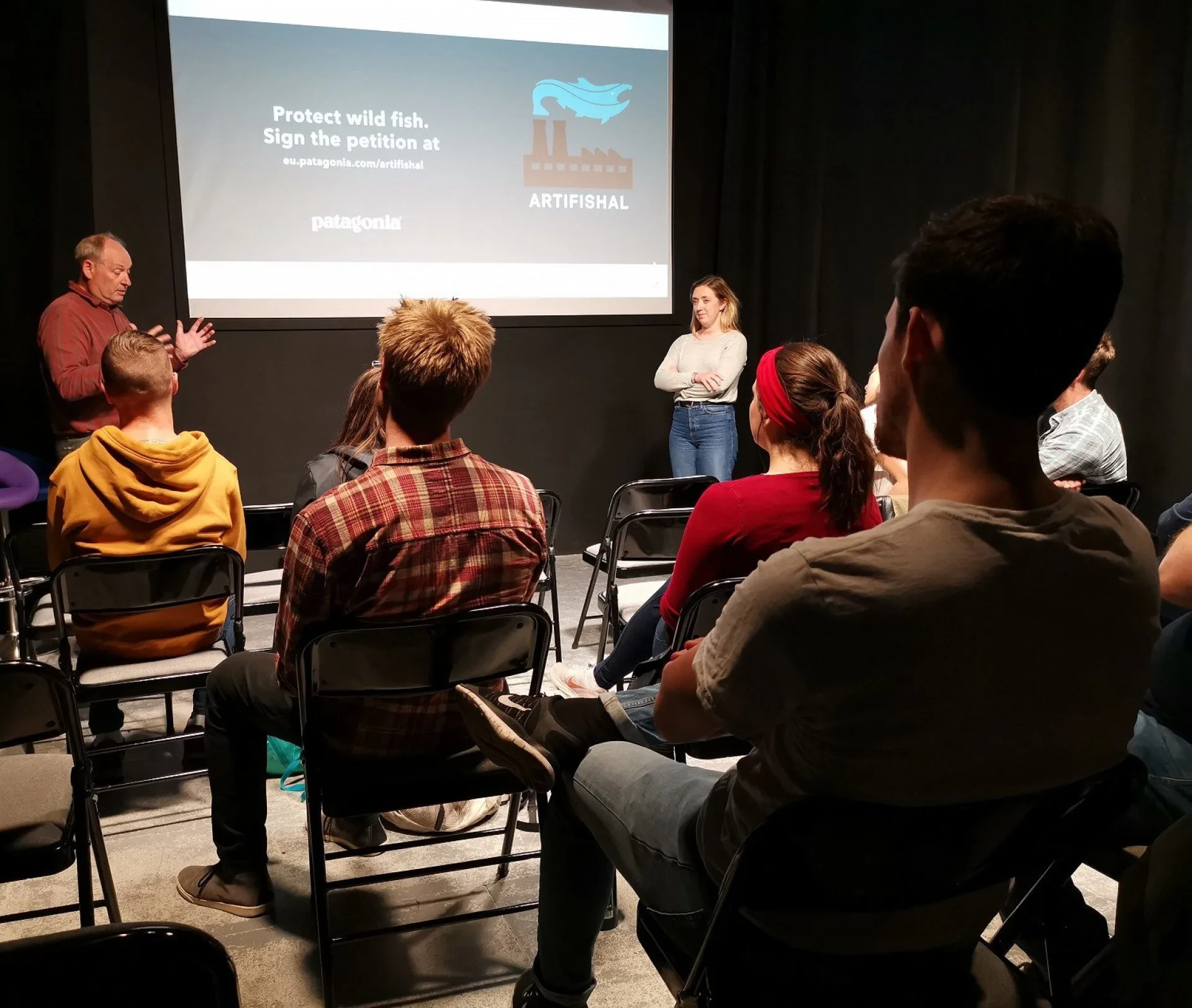 Film screening at floating Harbour artifishal