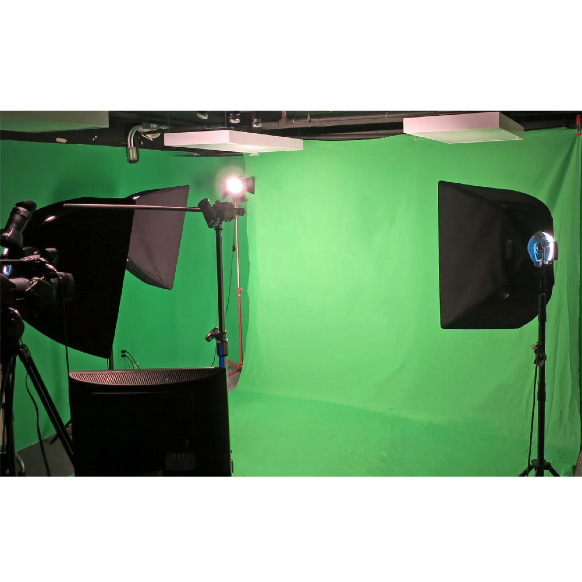 Green screen and goal posts