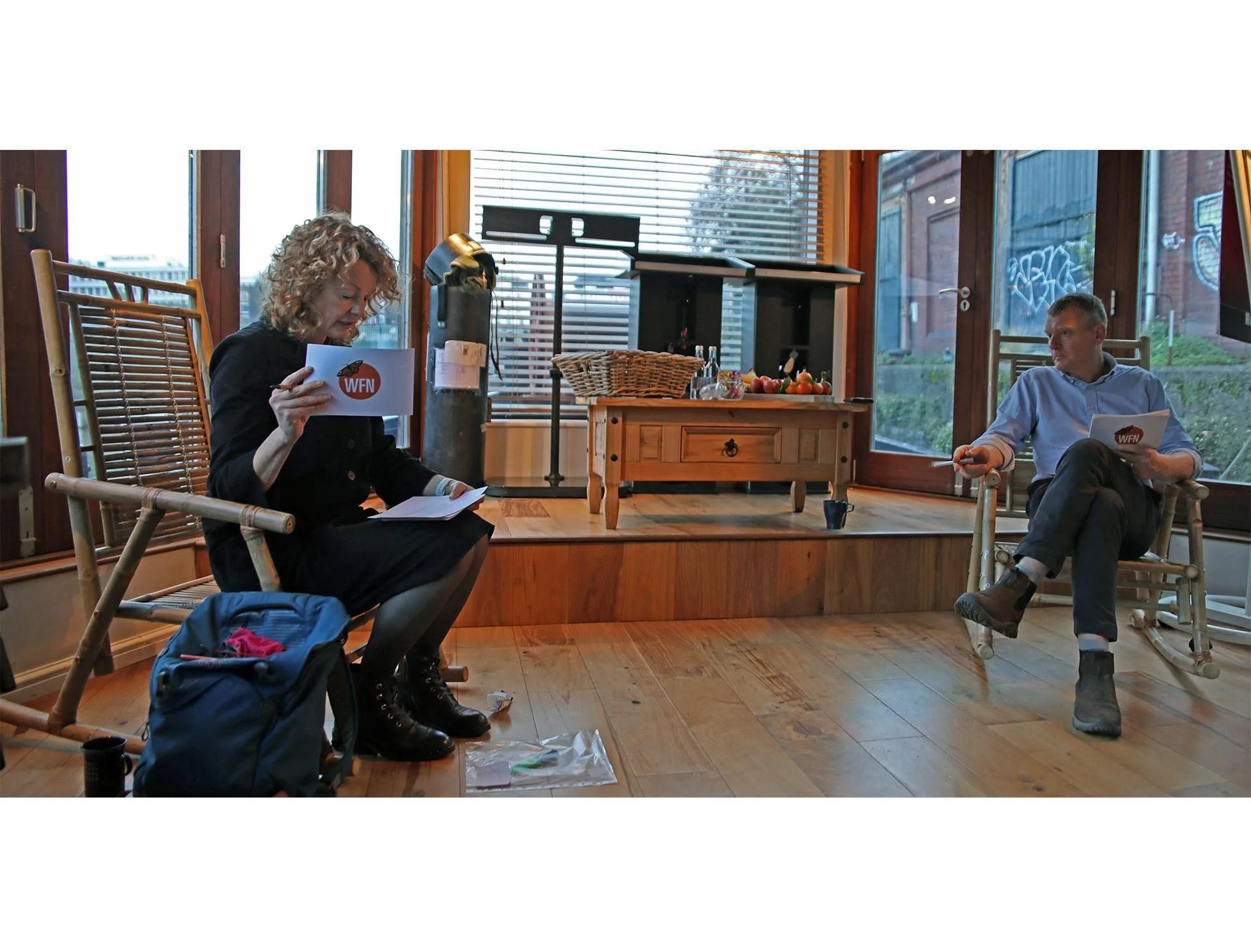 Still from Whitley Awards 2020: LIVE!, event film for Creative UK - Floating Harbour film production